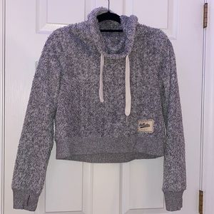 Cropped Hollister Sherpa Cowl neck sweatshirt